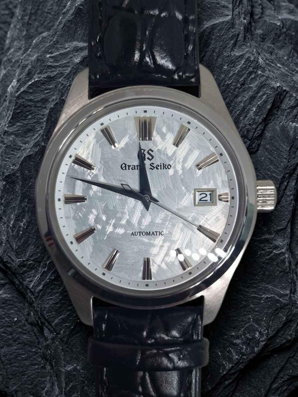 Custom 40mm Automatic Grand Seiko Mod Watch NH35 White Snowflake Dial